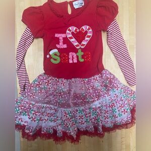 Rare Editions Festive Red and White 'I Love Santa' Costume